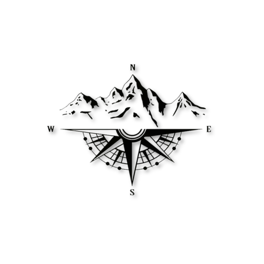 Mountain Compass Sticker